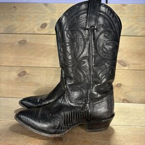 tony lama womens size 7 shoes black nacogdoches teju lizard cowboy boots